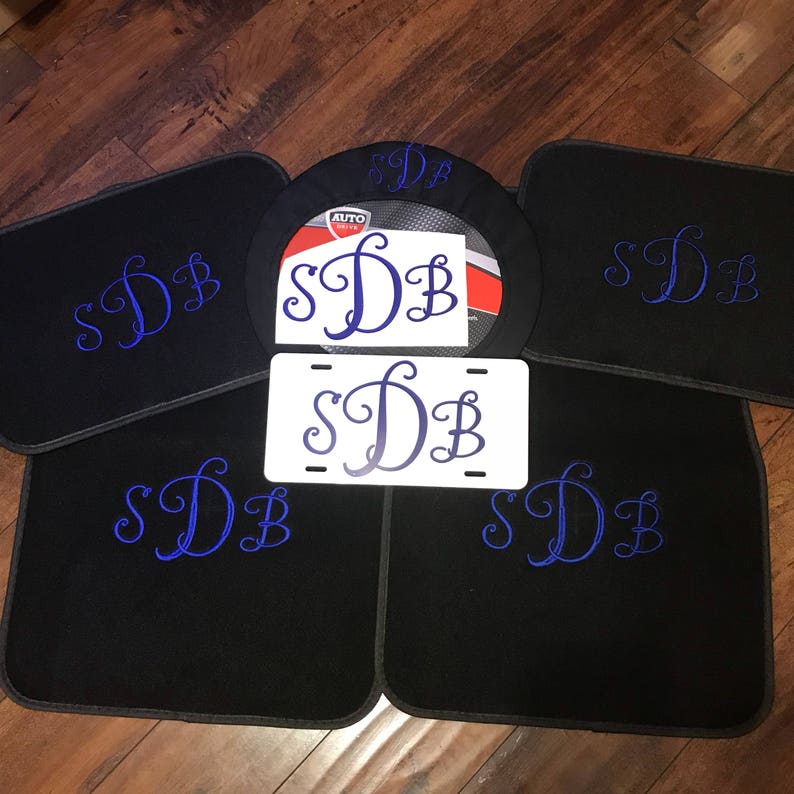Car Accessories Car Floor Mats Personalized Embroidered Etsy