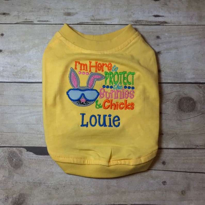 Dog Easter Shirt I'm Here to Protect the Bunnies & Etsy