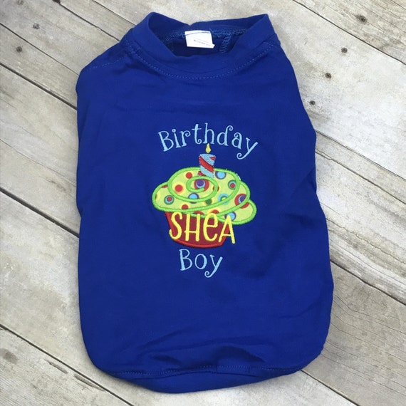 Puppy Dog Birthday Boy Shirt Happy Birthday Cup Cake Etsy