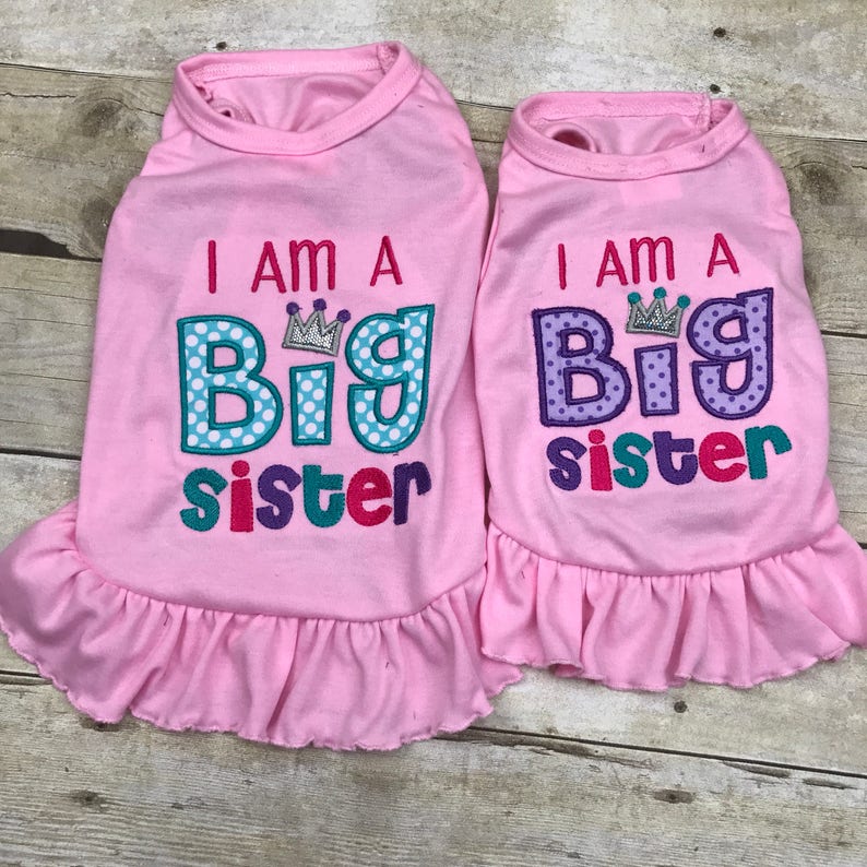 Big Sister Dog Dress or Shirt I Am a Big Sister Dog Dress Etsy