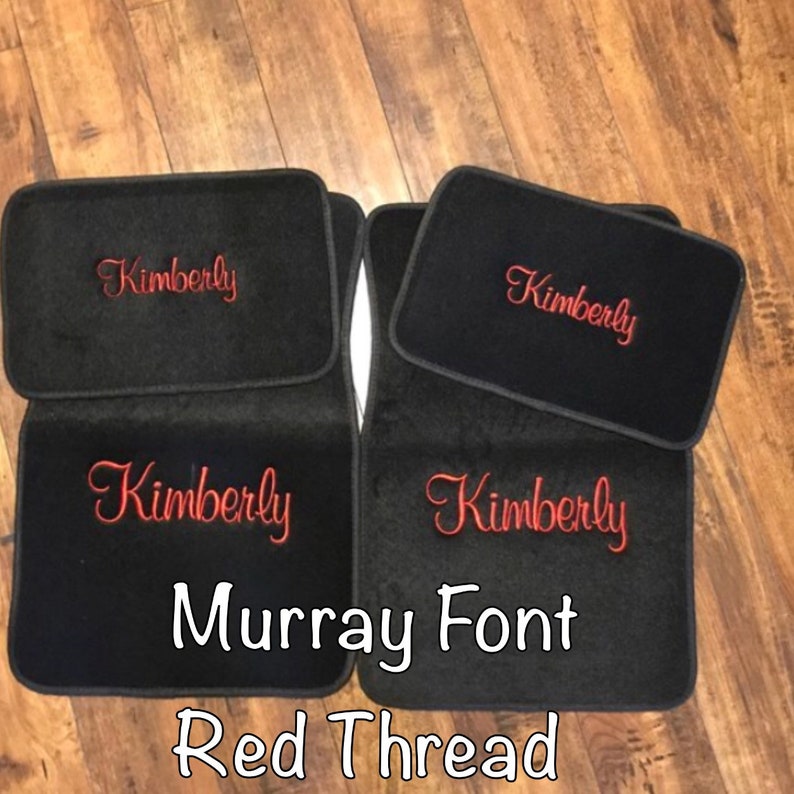 Car Floor Mats with Name or Words Custom Embroidered Set of 4 Etsy