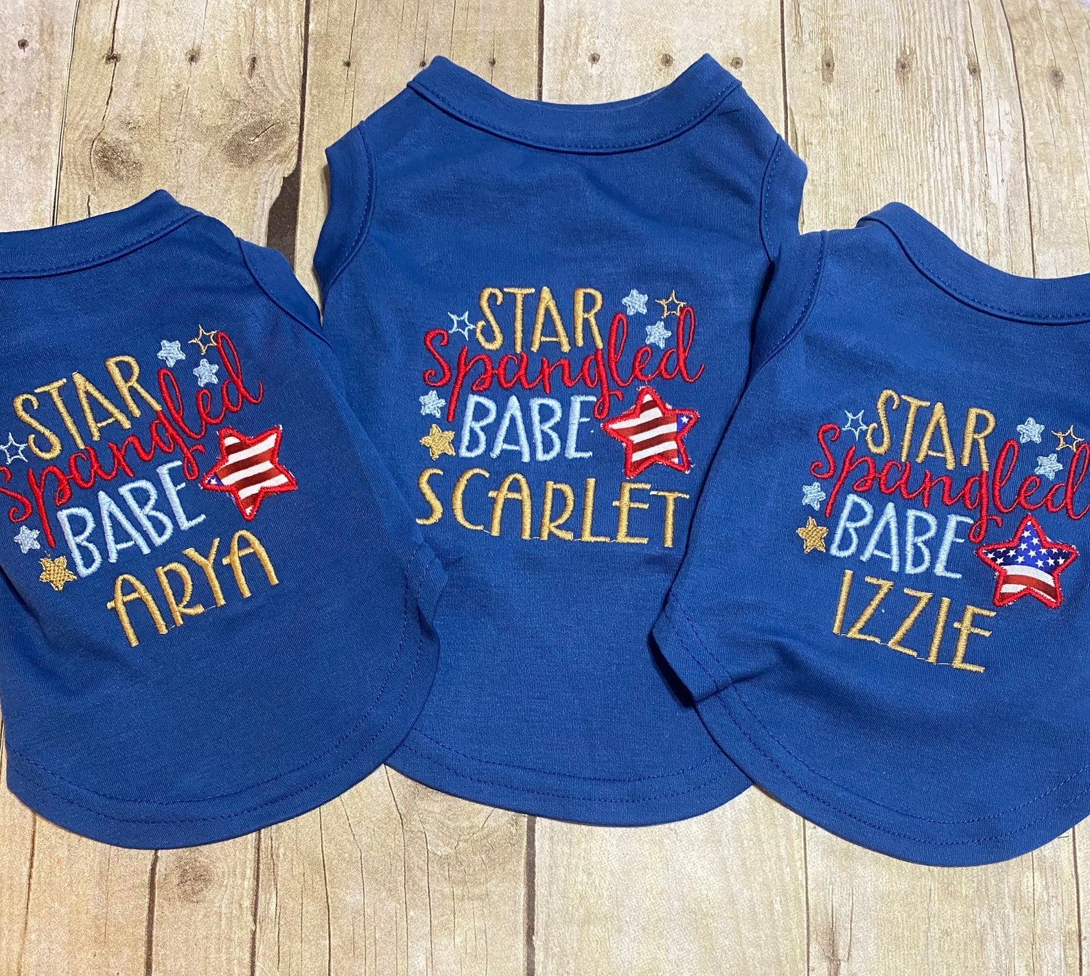 July 4th Memorial Day Dog Shirt Dress Star Spangled Babe Etsy
