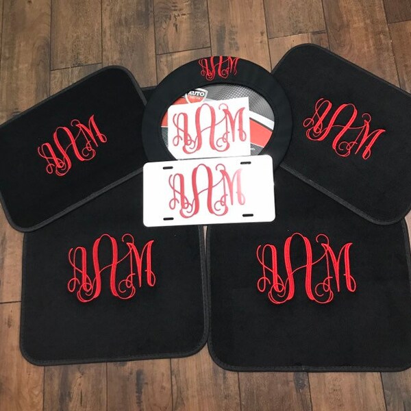 Monogrammed Car Mat Etsy