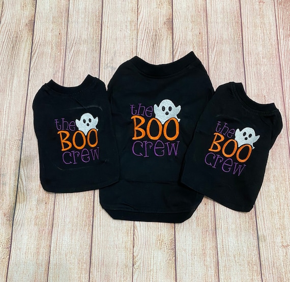 Halloween Dog Costume Shirt or Dress, The Boo Crew shirt, Ghosts Ghouls Dog Costume Shirt, Dog Holiday Shirt, Holiday Dress