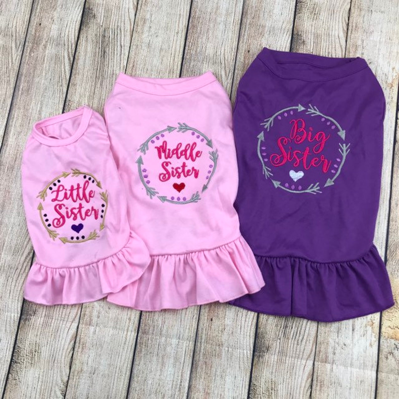 Dog Big Sister Arrow Big Sister Shirt Dog Tee Shirt Monogram Etsy