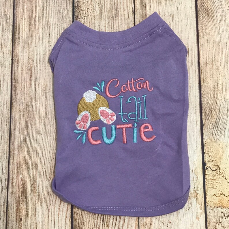 Dog Easter Shirt or Dress Cotton Tail Cutie Design Pretty Etsy