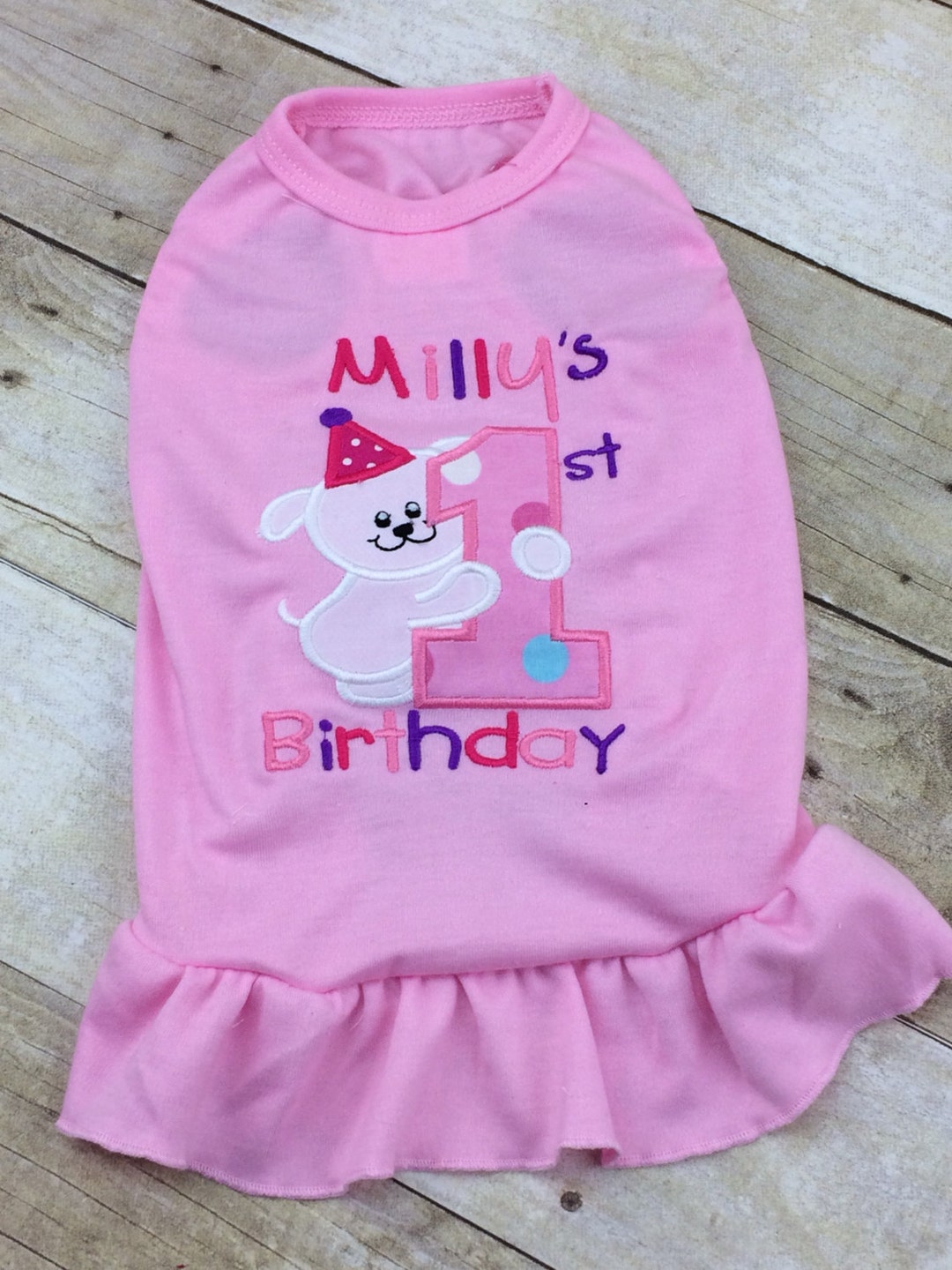 1st Birthday for Dog Dress or Shirt Custom Monogrammed Party Etsy
