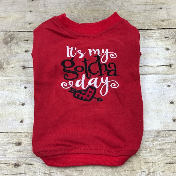 Gotcha Day Dog Pet shirt or Dress.  Birthday or Dog Adoption or Rescue Anniversary, Pretty It's My Gotcha Day Dog Shirt, Rabbit Goat Pig