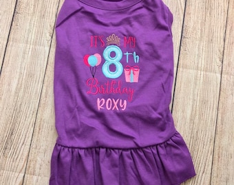 Birthday Shirt for Dog Cake Design, Embroidered pet clothes, It's My Birthday Monogrammed Tee Shirt, Cute Pet or Small Dog Clothes
