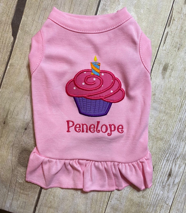 Dog Birthday Shirt Pet Cupcake Party Tee Shirt or Dress Happy Etsy