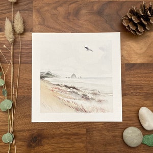 Brittany beach watercolor image 3
