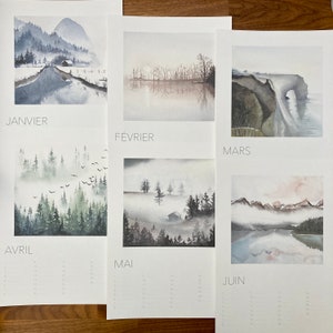 Perpetual calendar watercolor landscapes image 7
