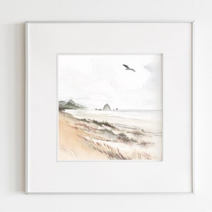 Brittany beach watercolor image 1