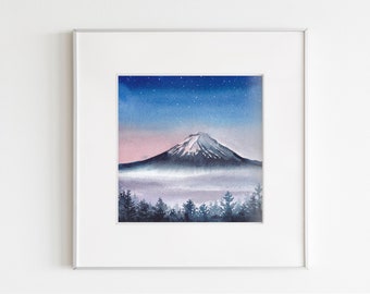 Watercolor Mount Fujiyama