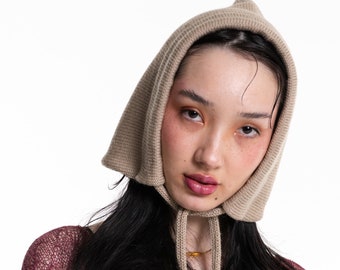 Neutral Knit Bonnet - Merino Wool