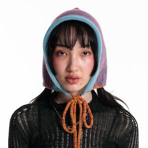 Colourful Knit Bonnet Merino Wool image 1