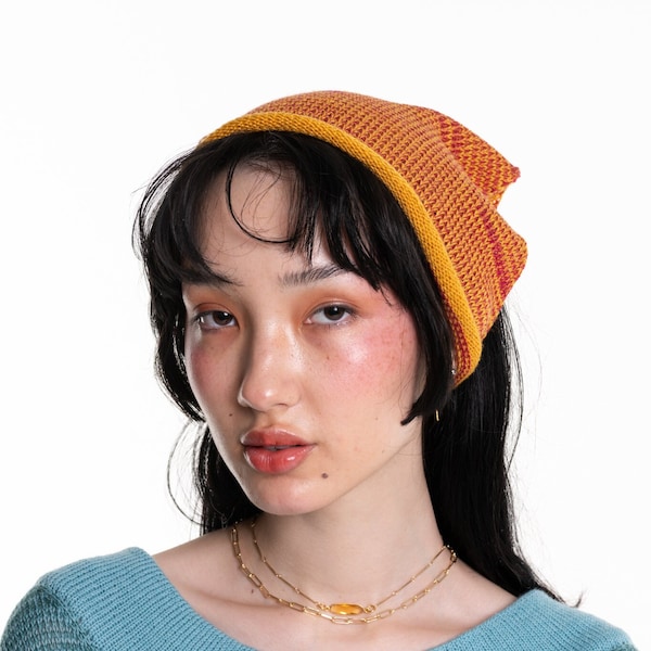 Colourful Knit Hair Kerchief | Triangle Bandana | Headscarf | Knit Hairpiece