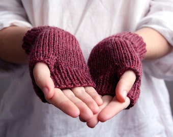 MADE TO ORDER - Wool Fingerless Gloves - Fingerless Mittens