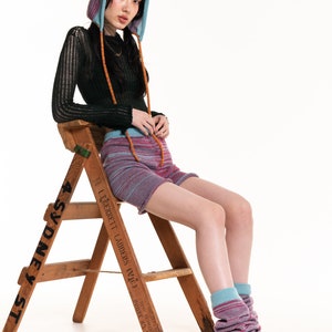 Colourful Knit Bonnet Merino Wool image 5