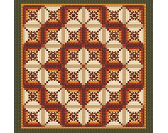 Amish Diamond Log Cabin Star Pattern Pdf Instant Download Etsy