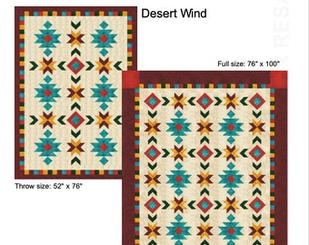 Modello trapunta Southwest - Misura matrimoniale/queen size (modello PDF)
