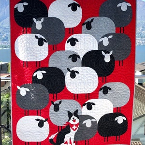 Todo sobre la oveja - tamaño: 55&quot; x 70&quot; - patrón PDF