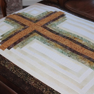 Log Cabin Cross / Christian Cross - pattern in 3 sizes - PDF Download