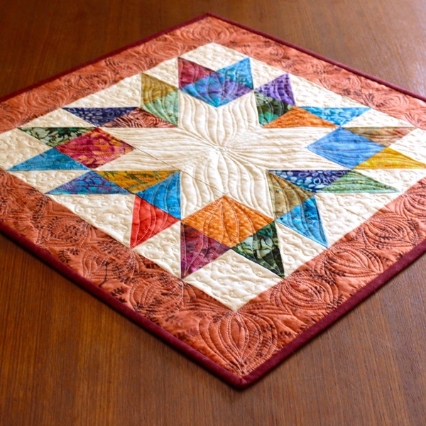 Scrappy quilts - Ohio Star Table topper and Placemats - PDF Pattern