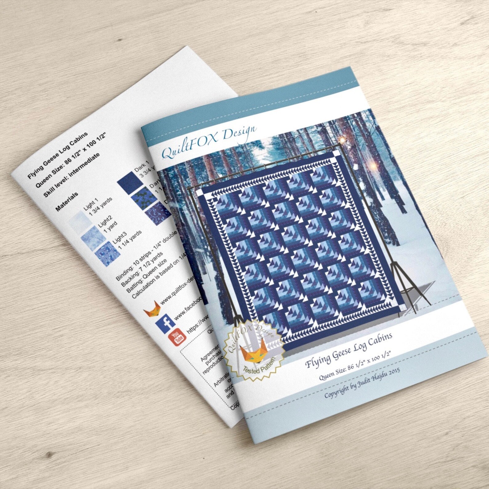 Quilt Pattern Flying Geese Log Cabin Queen Size Etsy Canada