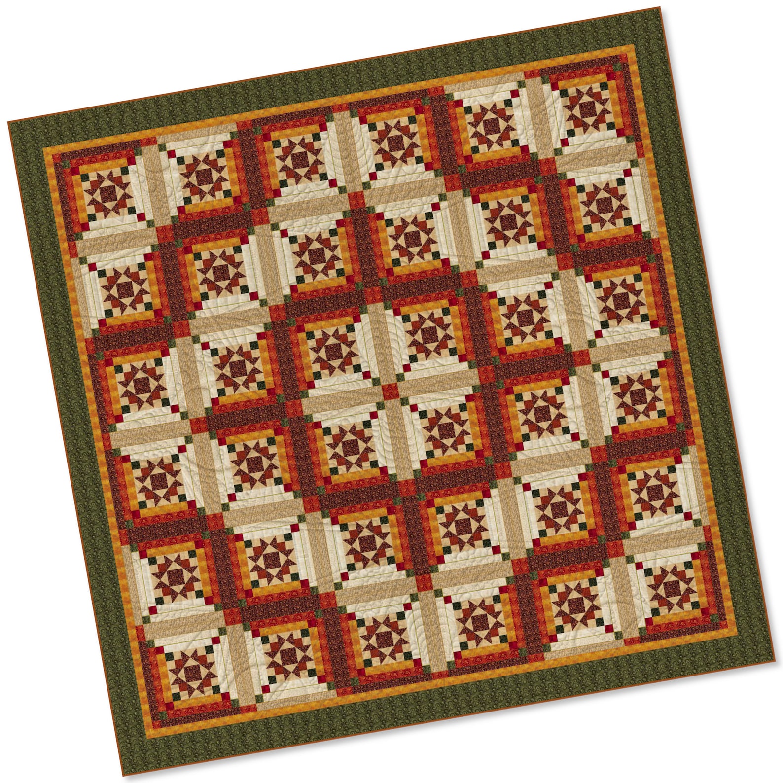 Ohio Star Log Cabin Quilt Pattern – King Size (PDF Pattern) - Etsy