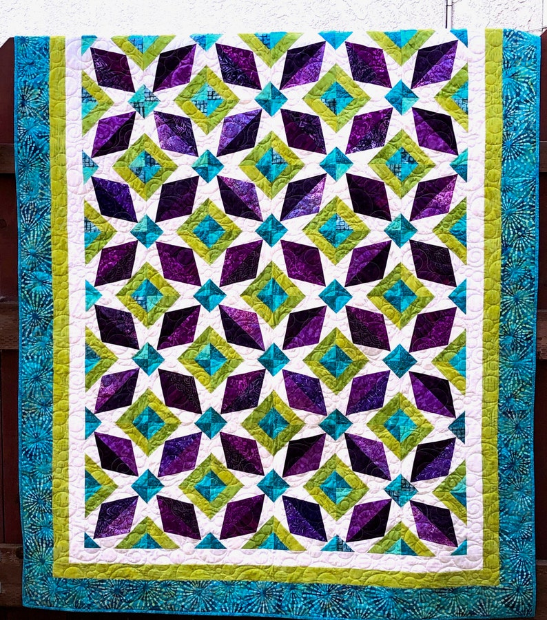 Paper Pieced Jewel Quilt Pattern the Queen's Jewels Etsy