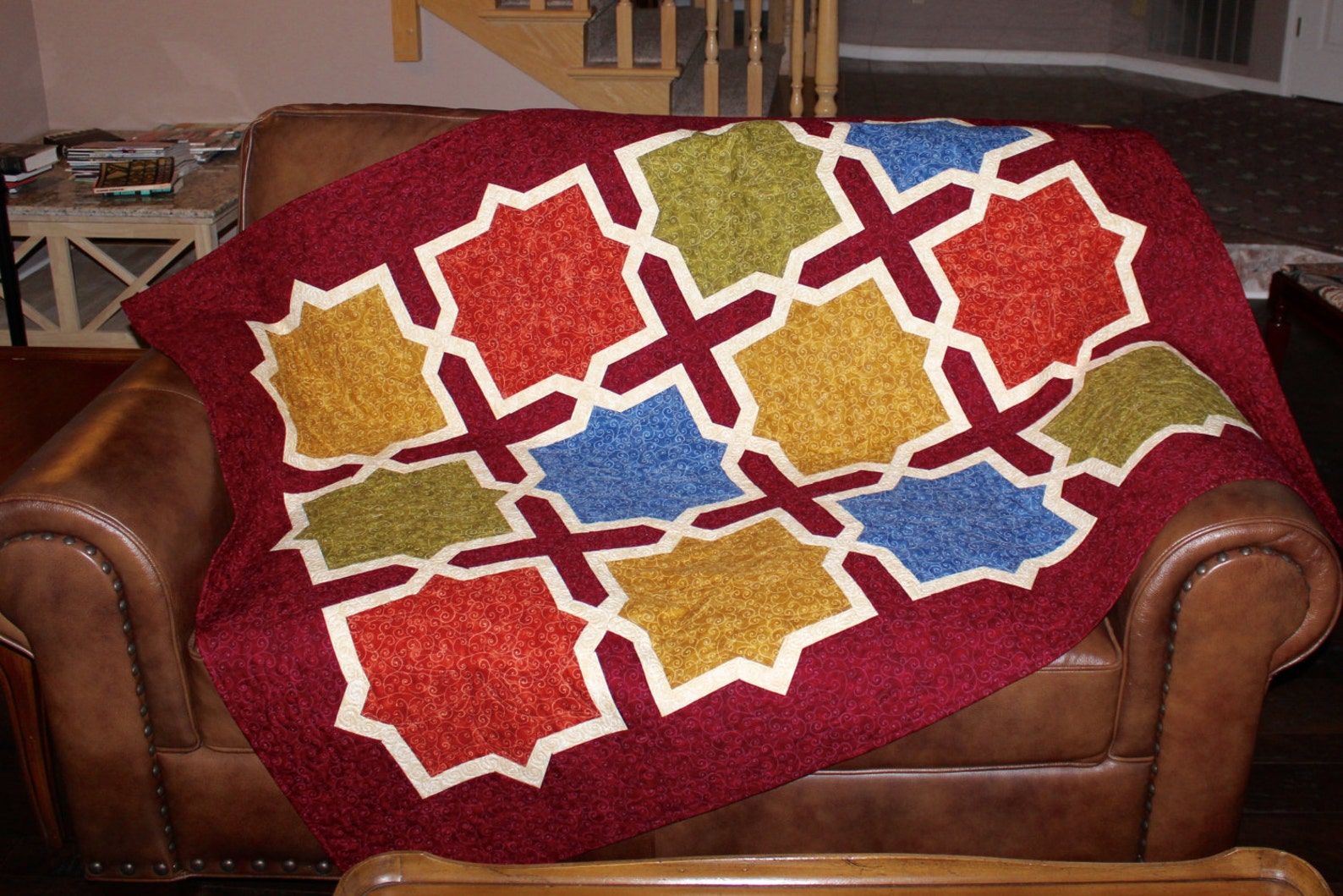Moroccan Quilt Pattern Moroccan / Spanish Tiles Throw 52 Etsy