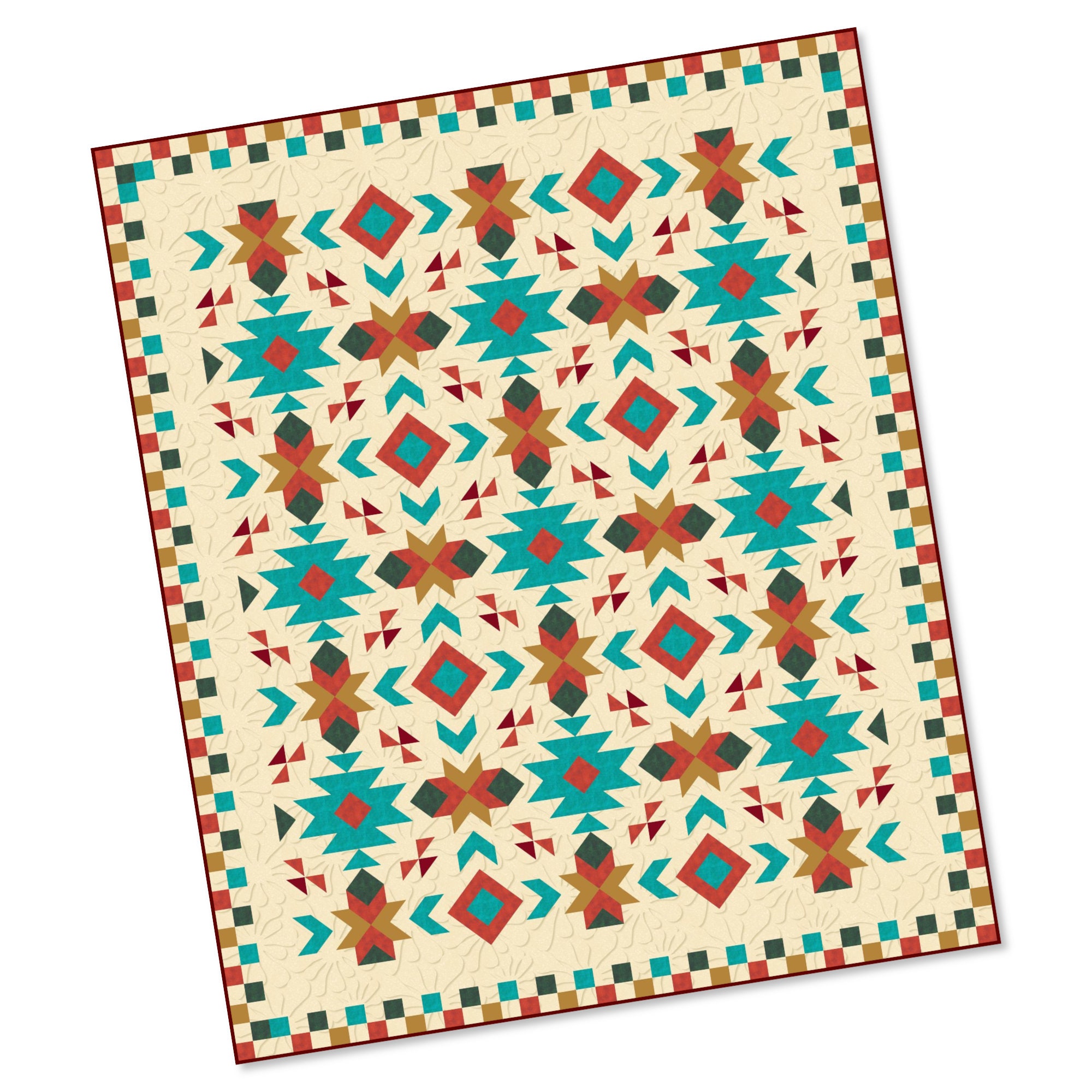 Southwest Quilt Pattern Southwest Quilt Nativ American Etsy