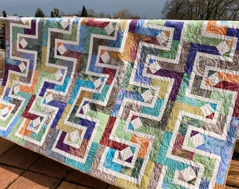 Scenic Route, size: 64" x 80" - PDF pattern