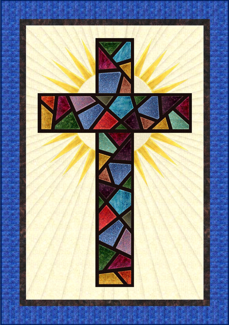 Stained Glass Cross / Christian Cross / Cross Quilt Pattern Etsy