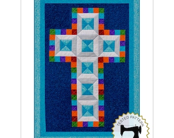 Jewel Cross Quilt Pattern - Multiple Sizes (PDF Pattern)