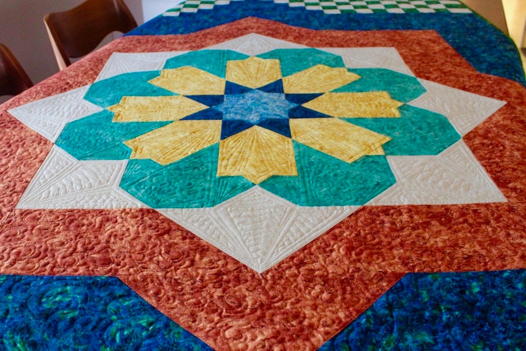 Moroccan Mosaic Quilt Pattern Size 56 X 78 PDF Pattern Etsy