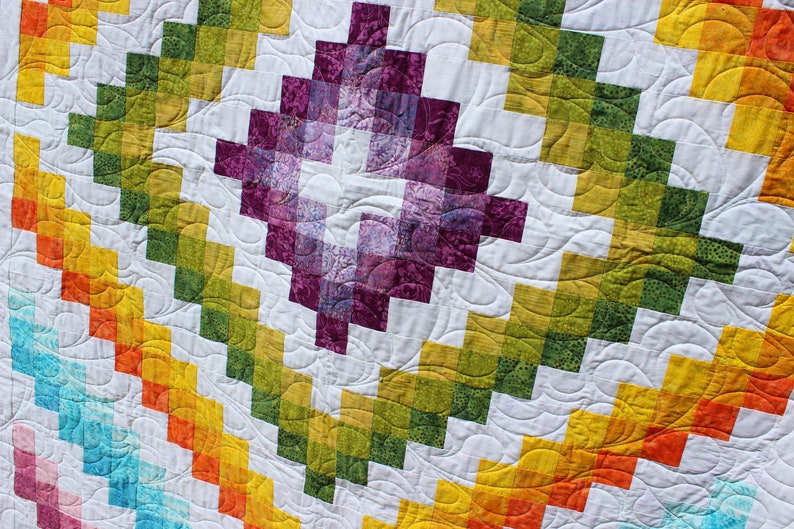 - PDF download Quilt pattern Trip Around the Caribbean x 88 in size 68 in