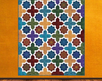 Moroccan Tiles - Stonehenge Marrakech, size 74" x 88" - PDF