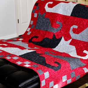 Cat Quilt Pattern Cat Companions Lap or Throw size: 61 in. x 73 in. PDF Pattern image 2