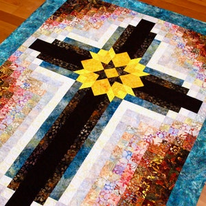 PDF - Cross quilt pattern - Painted Cross: wall hanging 42 in. x 55 1/2" in.
