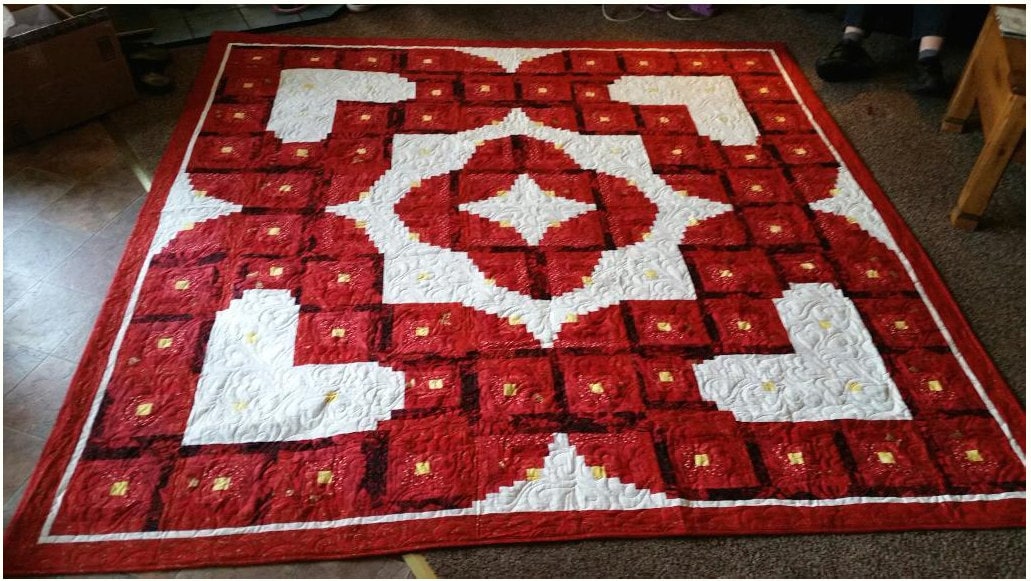 Wedding Heart Log Cabin Quilt Pattern - King Size (PDF Pattern) - Etsy