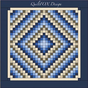 - PDF download Quilt pattern Trip Around the Caribbean x 88 in size 68 in
