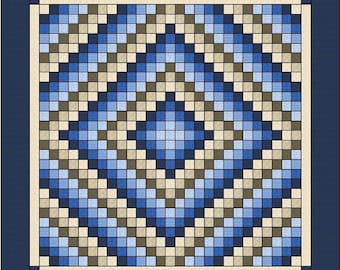 Trip around the World - Quilt pattern - King size: 105" x 105"