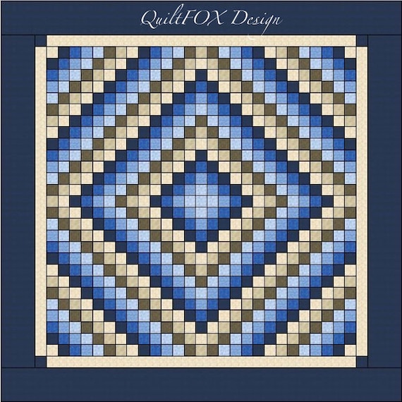 Trip Around the World Quilt Pattern King Size 105 X Etsy