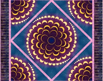 Eclipse Kaleidoscope, size: 74" x 74" - PDF Pattern