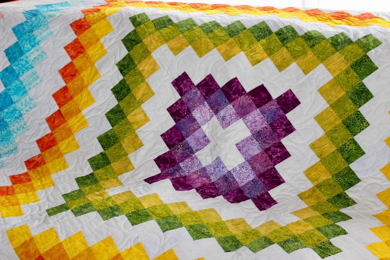 - PDF download Quilt pattern Trip Around the Caribbean x 88 in size 68 in
