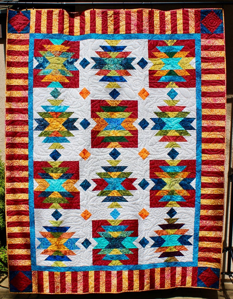 Southwest Quilt Pattern Native American American Indian Etsy