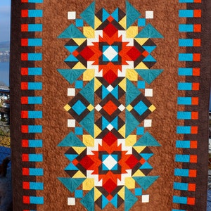 Southwest Quilt Pattern - Indian Summer - Finished size: 56&quot; x 84&quot;