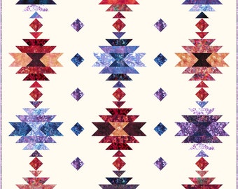 Daring Deception - Strip roll quilt, table topper and Placemats